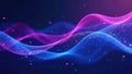 Dynamic blue purple curves, stock data visualization, pattern, bar chart