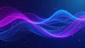 Dynamic blue purple curves, stock data visualization, dynamic, signal, graph