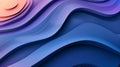 Dynamic blue and purple waves on dark background for contemporary design projects Royalty Free Stock Photo