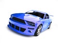 Dynamic blue sports car Royalty Free Stock Photo