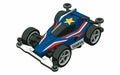 Dynamic Blue Tamiya Mini 4WD Racing Car Model Royalty Free Stock Photo
