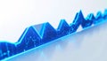 Dynamic Blue Technology Graph Visualization Royalty Free Stock Photo
