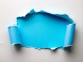 Dynamic Blue Torn Paper Background A Blank Canvas for Vibrant Pop Art Designs and Creative Composition Royalty Free Stock Photo