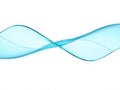 Dynamic Blue Transparent Waves Intersecting on White Background Royalty Free Stock Photo