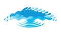 Dynamic Blue Water Splash Element, vector design Generative AI Royalty Free Stock Photo