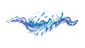 Dynamic Blue Water Splash Vector, Refreshing Liquid Burst Graphic, vector design Generative AI Royalty Free Stock Photo
