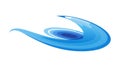 Dynamic blue water wave, flowing energy, vector design Generative AI Royalty Free Stock Photo