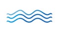 Dynamic blue wave icon: rhythmic flow representation, vector design Generative AI Royalty Free Stock Photo