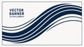 Dynamic Blue Wave Vector Banner, Modern & Professional Design, vector design Generative AI Royalty Free Stock Photo