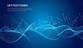 Abstract Blue Waveform Data Visualization Royalty Free Stock Photo