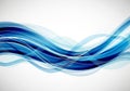 Dynamic blue waves abstract flowing energy design background stream Royalty Free Stock Photo