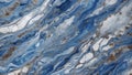 Dynamic Blue Waves: Blue Roma Marble Texture. AI Generate Royalty Free Stock Photo