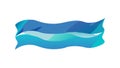 Dynamic Blue Wavy Flag Banner Design Element Vector Illustration, vector design Generative AI Royalty Free Stock Photo