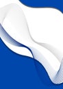 Dynamic Blue White Abstract Wave Vector Background. Modern EPS file Template for professional Banner. Royalty Free Stock Photo