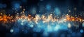 Dynamic bokeh backdrop with vibrant digital circuit patterns in a technological theme