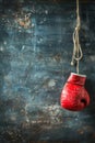 Dynamic boxing gloves poster with generous copy space for impactful text placement