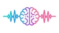 Dynamic Brain Activity Icon: Mind & Wellness, vector design Generative AI Royalty Free Stock Photo