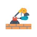 Dynamic Brick Cutter Graphic Illustration Royalty Free Stock Photo