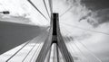 Dynamic Bridge Structure Against a Cloudy Sky Royalty Free Stock Photo