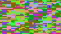 Dynamic bright glich video, bad tv signal of color display, 3d render computer generated background