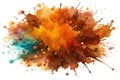 Dynamic Brown Watercolor Splash An Isolated Abstract Design Element for Various Creative Applications Royalty Free Stock Photo
