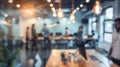 Dynamic Business Environment: Blurred Office Scene