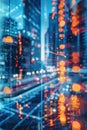 Dynamic business technology background. Generative Ai