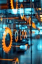Dynamic business technology background. Generative Ai
