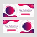 Dynamic Business web Banner Gradient Background