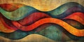 Dynamic and Captivating Abstract Waves in Retro Colors for a Vivid Visual Experience