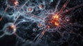 Dynamic cellular communication visualization abstract environment digital art scientific concept innovative perspective