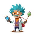 Dynamic Eccentric Inventor Character Design Royalty Free Stock Photo