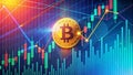 A Dynamic Chart Depicting Bitcoin\'s Growth and Market Volatility generative AI