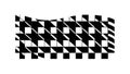 Dynamic Checkerboard Pattern, Geometric Black and White Design, vector design Generative AI Royalty Free Stock Photo