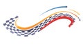 Dynamic Checkered Flag Speed Effect Vector, vector design Generative AI Royalty Free Stock Photo