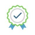 Dynamic Checkmark Badge Graphic Illustration