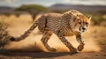 Dynamic Cheetah in Full Stride Royalty Free Stock Photo