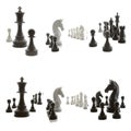 Dynamic chess game setup with strategic pieces ready for action, a conceptual game of strategy and planning Royalty Free Stock Photo