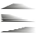 Dynamic chevron stripes. Abstract optical pattern. Black and white symmetry. Vector illustration. Royalty Free Stock Photo