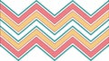 Dynamic Chevron Zigzag Pattern in Retro Color Palette, vector design Generative AI Royalty Free Stock Photo