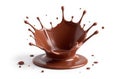 Dynamic chocolate splash captures the art of movement in sweet symphony Royalty Free Stock Photo