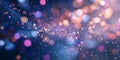 Dynamic chrome effect particles floating in a vibrant abstract art environment