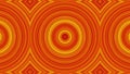 Dynamic circle shapes. Abstract animated kaleidoscope circles. Reducing image of circles in yellow-orange color scheme