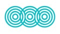 Dynamic Circular Pattern with Concentric Waves in Teal, vector design Generative AI Royalty Free Stock Photo