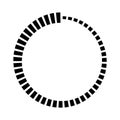 Dynamic Circular Progress Bar, circular loading indicator with geometric segments Royalty Free Stock Photo