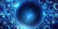 dynamic circular swirls of midnight blue and azure ideal for an elegant abstract background Generative By AI