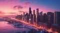 Dynamic cityscape: chicago skyline Royalty Free Stock Photo