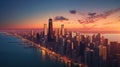 Dynamic cityscape: chicago skyline Royalty Free Stock Photo