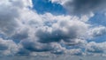 Dynamic Cloudscape with Blue Sky and Puffy Clouds Royalty Free Stock Photo