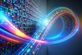 Dynamic Coding Animation Watch Colorful Code Loops in a Stunning Abstract Visual Representation of Software Development